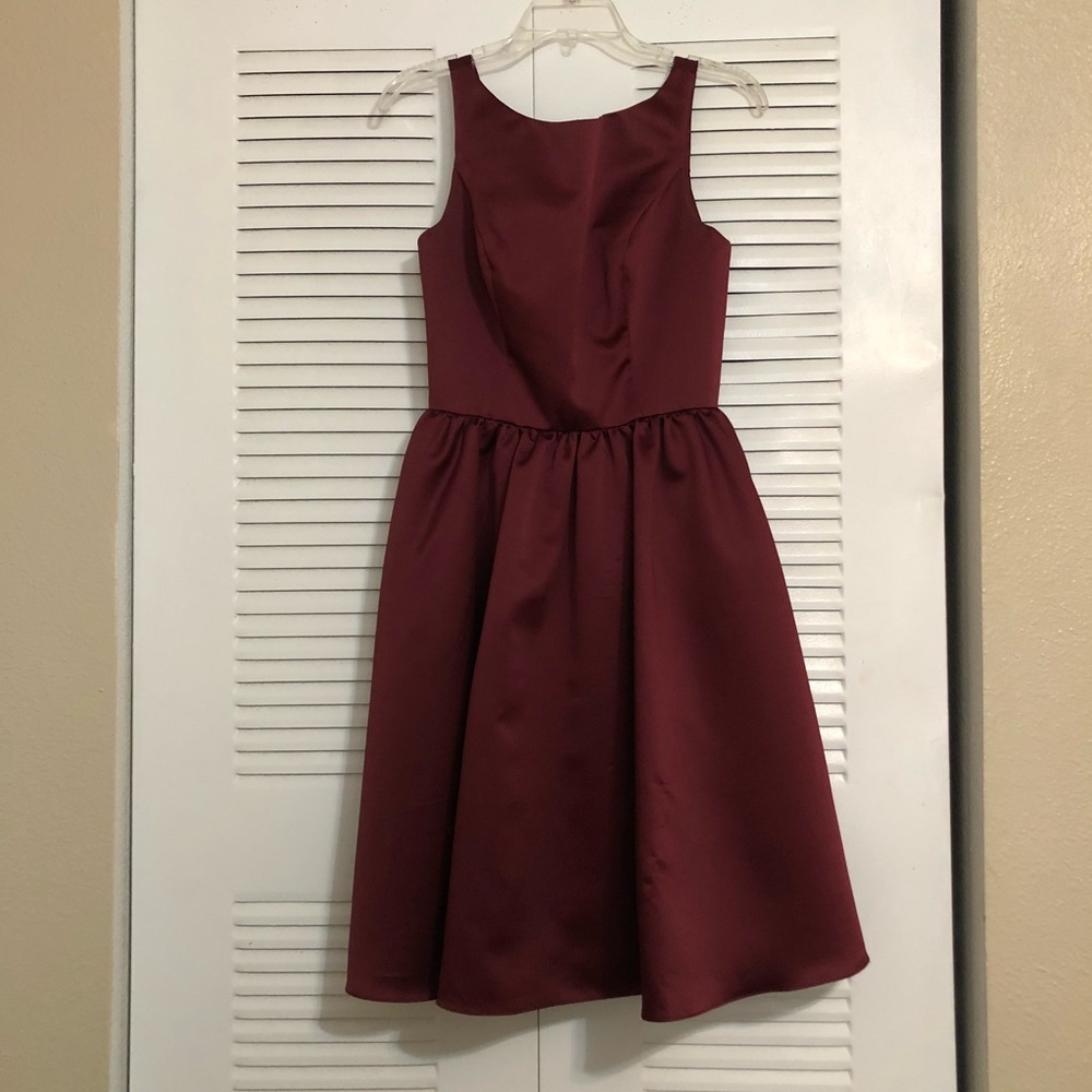 Andrew Adela Burgandy button dress